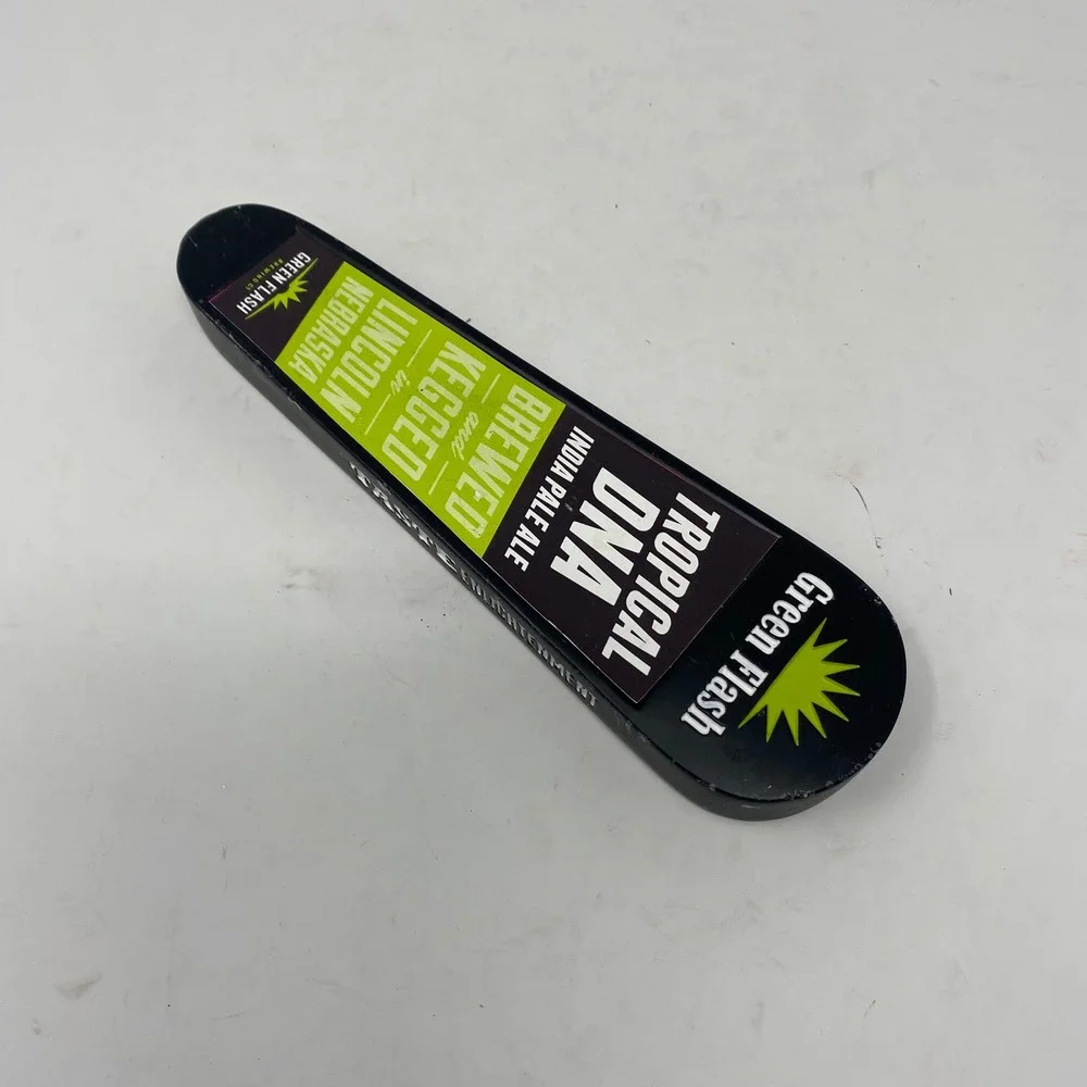 Green Flash Brewing Tropical DNA IPA Beer Tap Handle Lincoln Nebraska Black